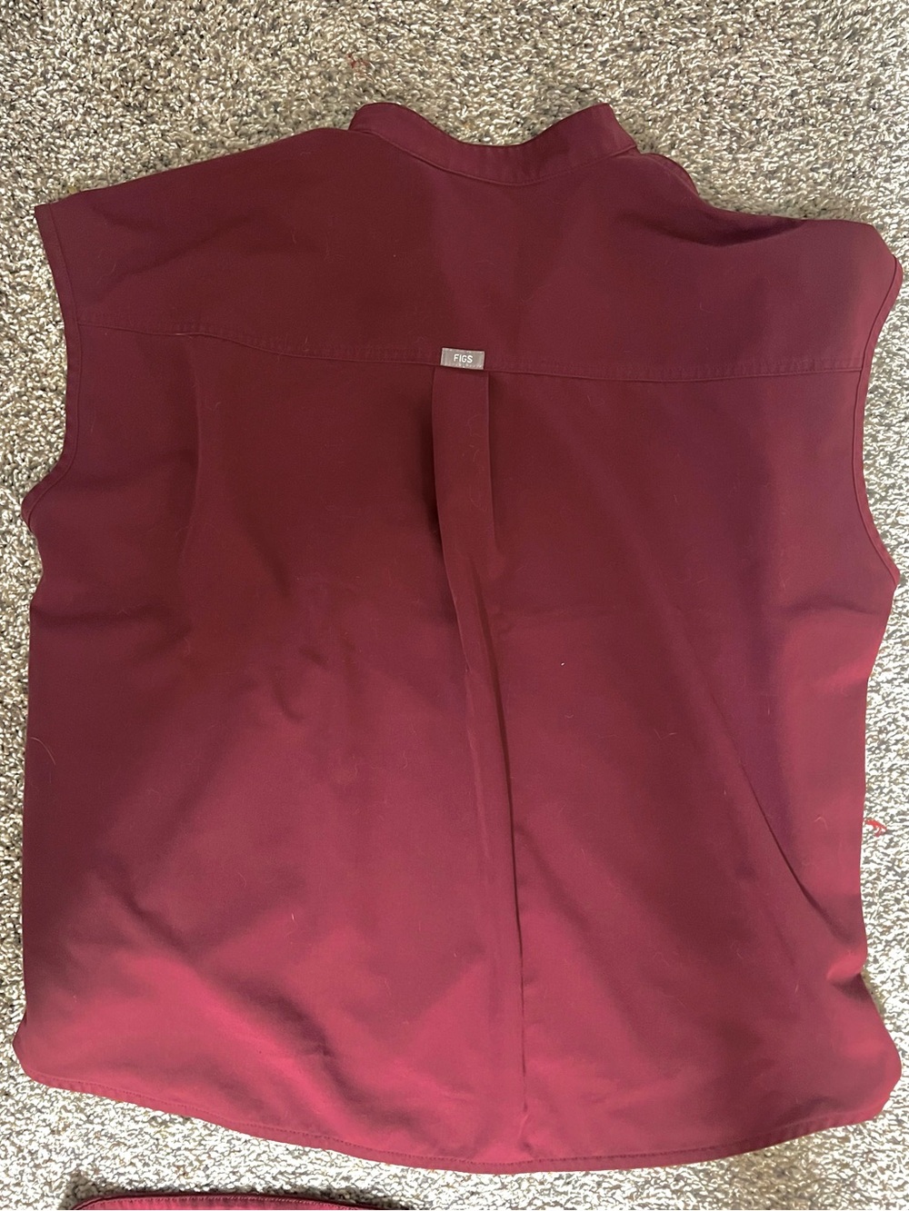 Figs Women's Burgundy Scrub set Medical Top and Bottom